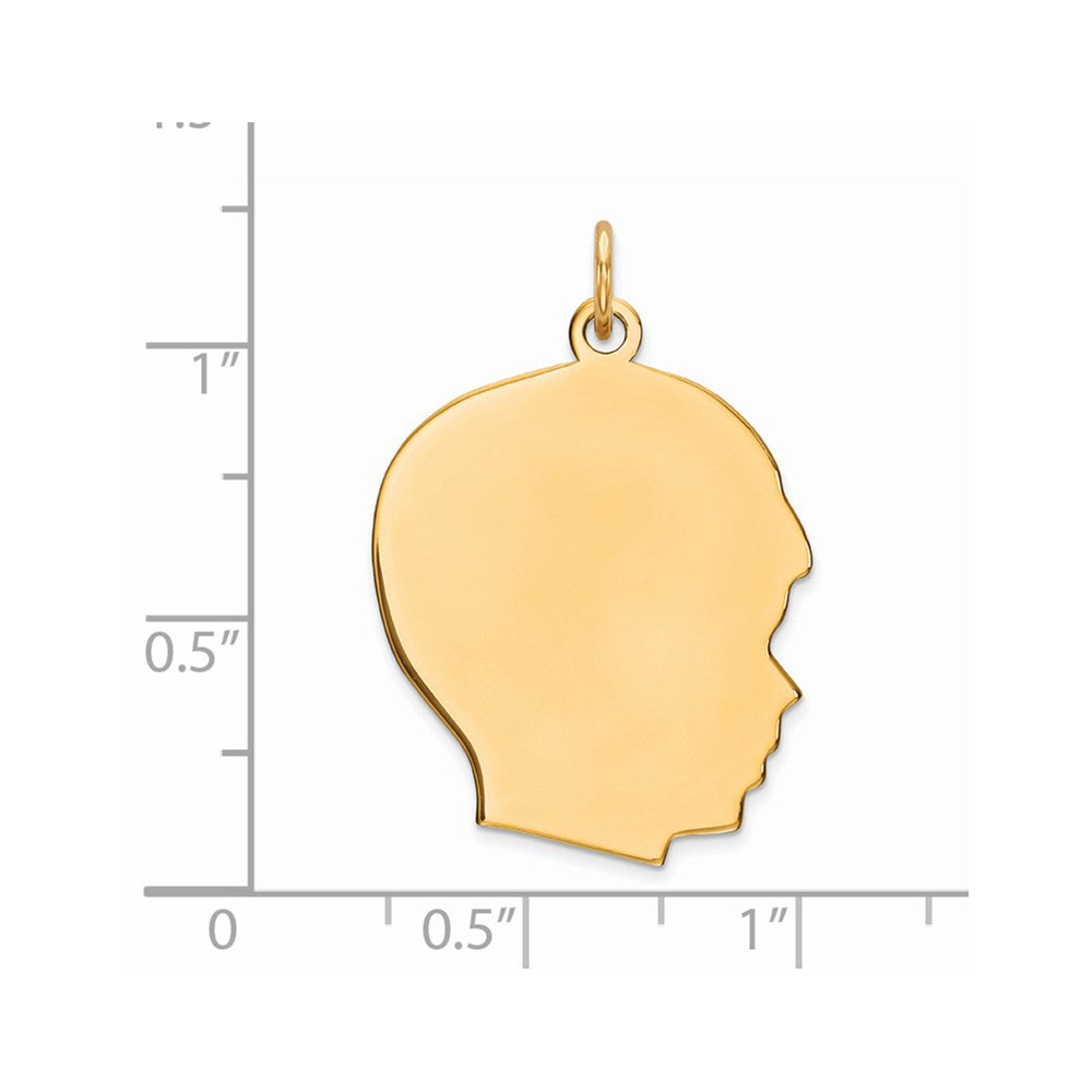 Sterling Silver GP Engraveable Boy Polished Disc Charm