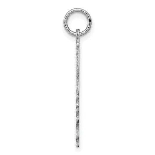 SSilver Rh-plt Engravable Boy Polished Front/Satin Back Disc Charm