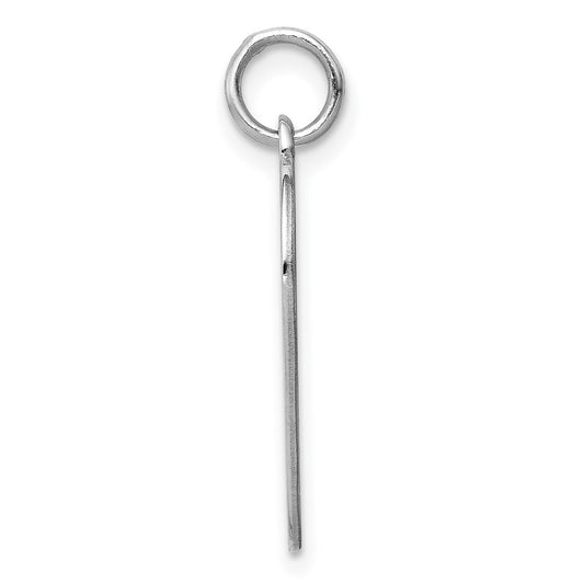 SS Rh-plt Engraveable Heart Polished Front/Satin Back Disc Charm