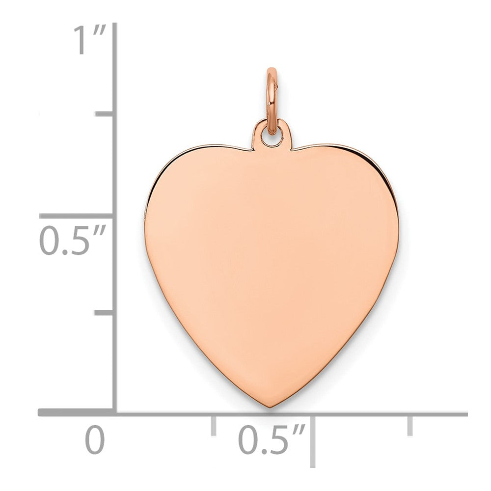 Sterling Silver RG Plated Engraveable Heart Polished Front/Satin Back Disc