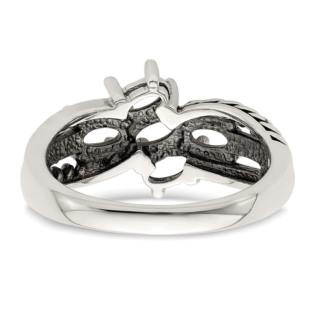 Sterling Silver Antiqued w/14k 5-stone Mother's Ring Mounting