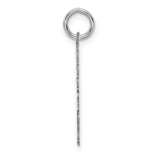 Sterling/Silver Rhodium-plated Polished Number 16 Charm