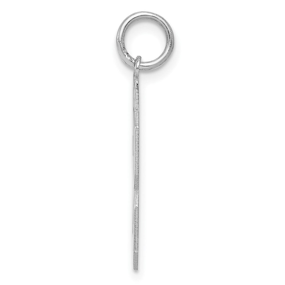 Sterling Silver/Rhodium-plated Polished Number 23 Charm
