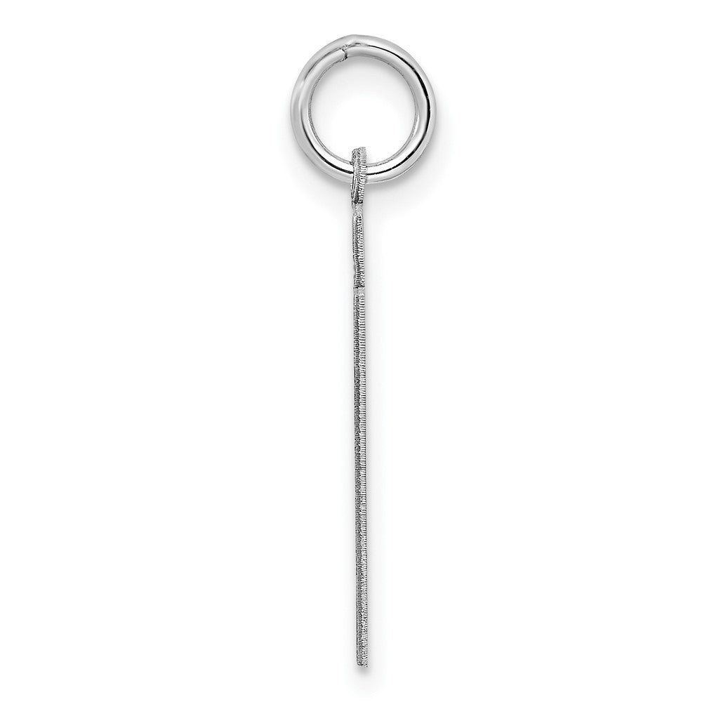 Sterling/Silver Rhodium-plated Polished Number 27 Charm