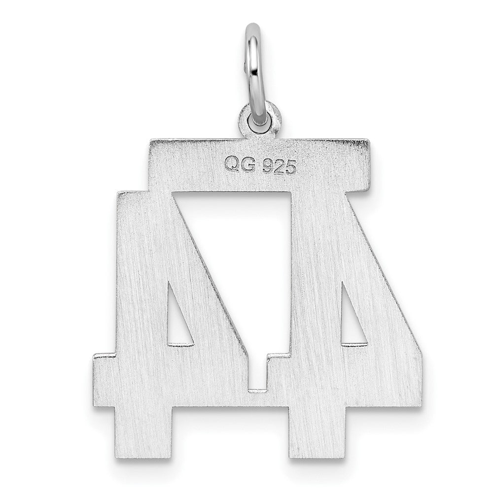 Sterling/Silver Rhodium-plated Polished Number 44 Charm