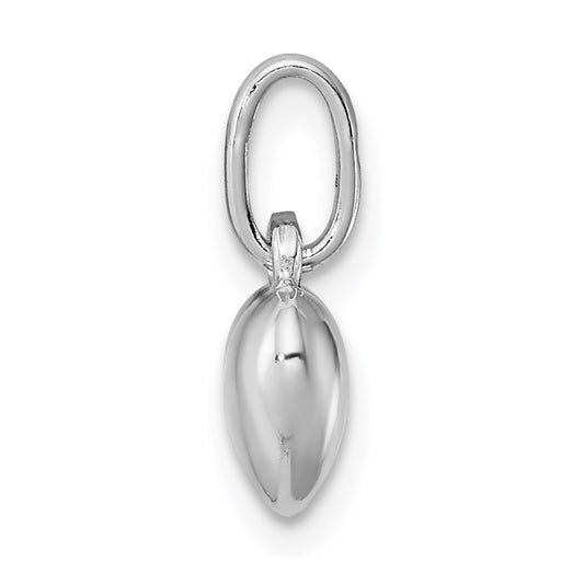 Sterling Silver Rhodium-plated Polished Heart Children's Pendant