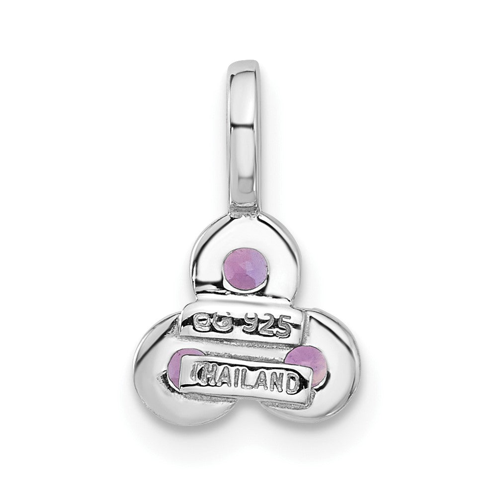 Sterling Silver Rhodium-plated Amethyst Pendant
