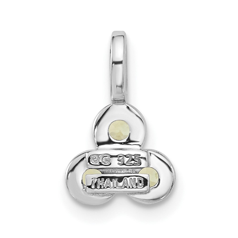 Sterling Silver Rhodium-plated Peridot Pendant
