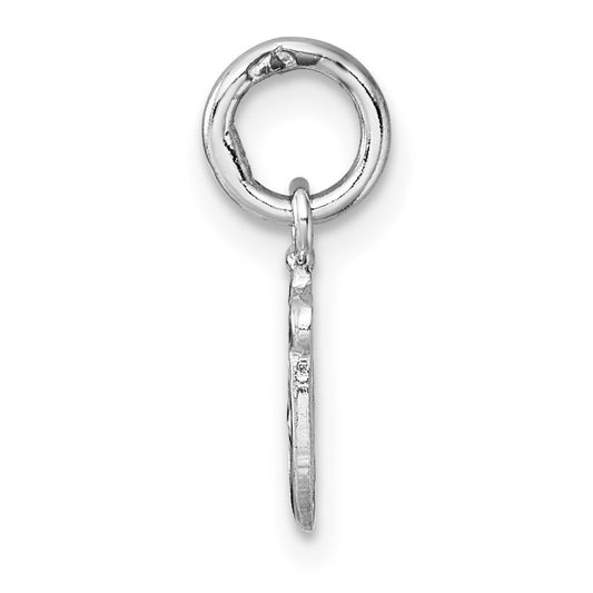 Sterling Silver Madi K Rhodium-plated Enameled Black And White Panda Childrens Pendant