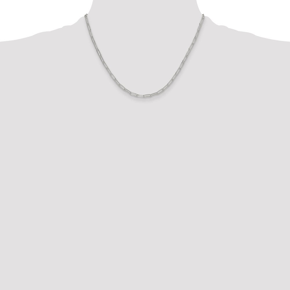 Sterling Silver Polished 3.15mm Paperclip Chain