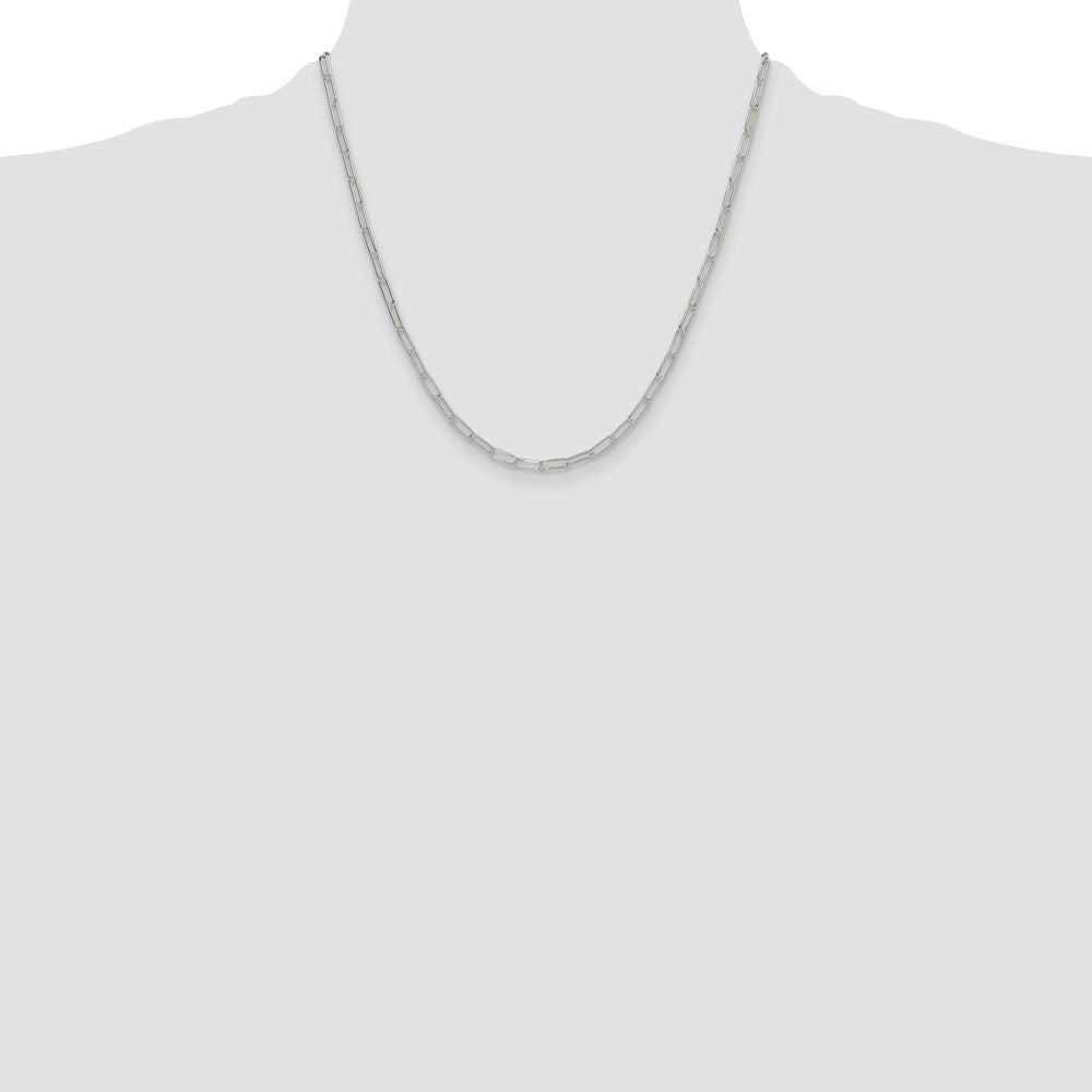 Sterling Silver Polished 3.15mm Paperclip Chain