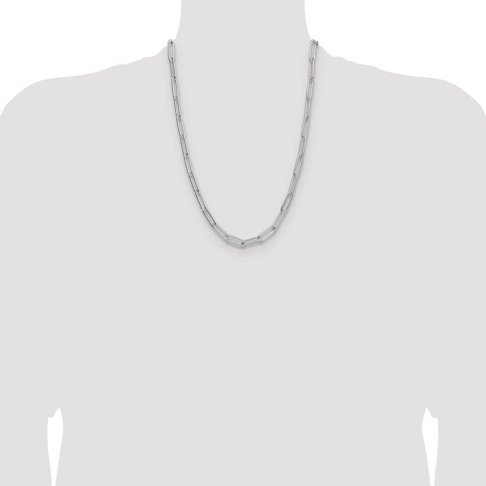 Sterling Silver Polished 6.5mm Paperclip Chain