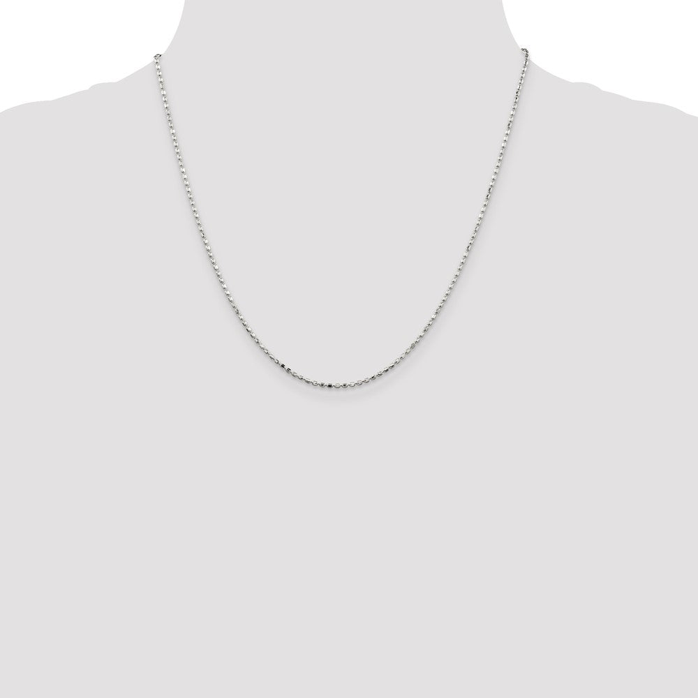 Sterling Silver 1.5mm Fancy Beaded Chain