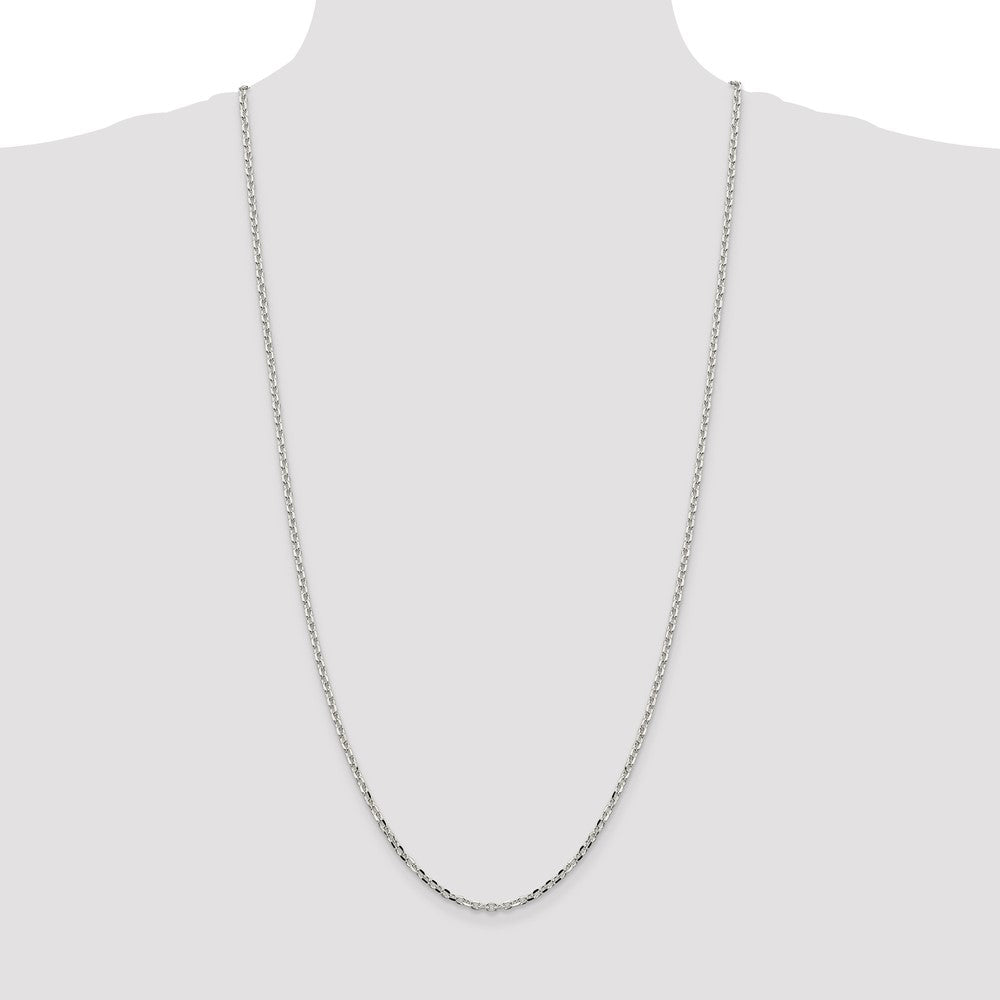 Sterling Silver 2.75mm Diamond-cut Forzantine Cable Chain