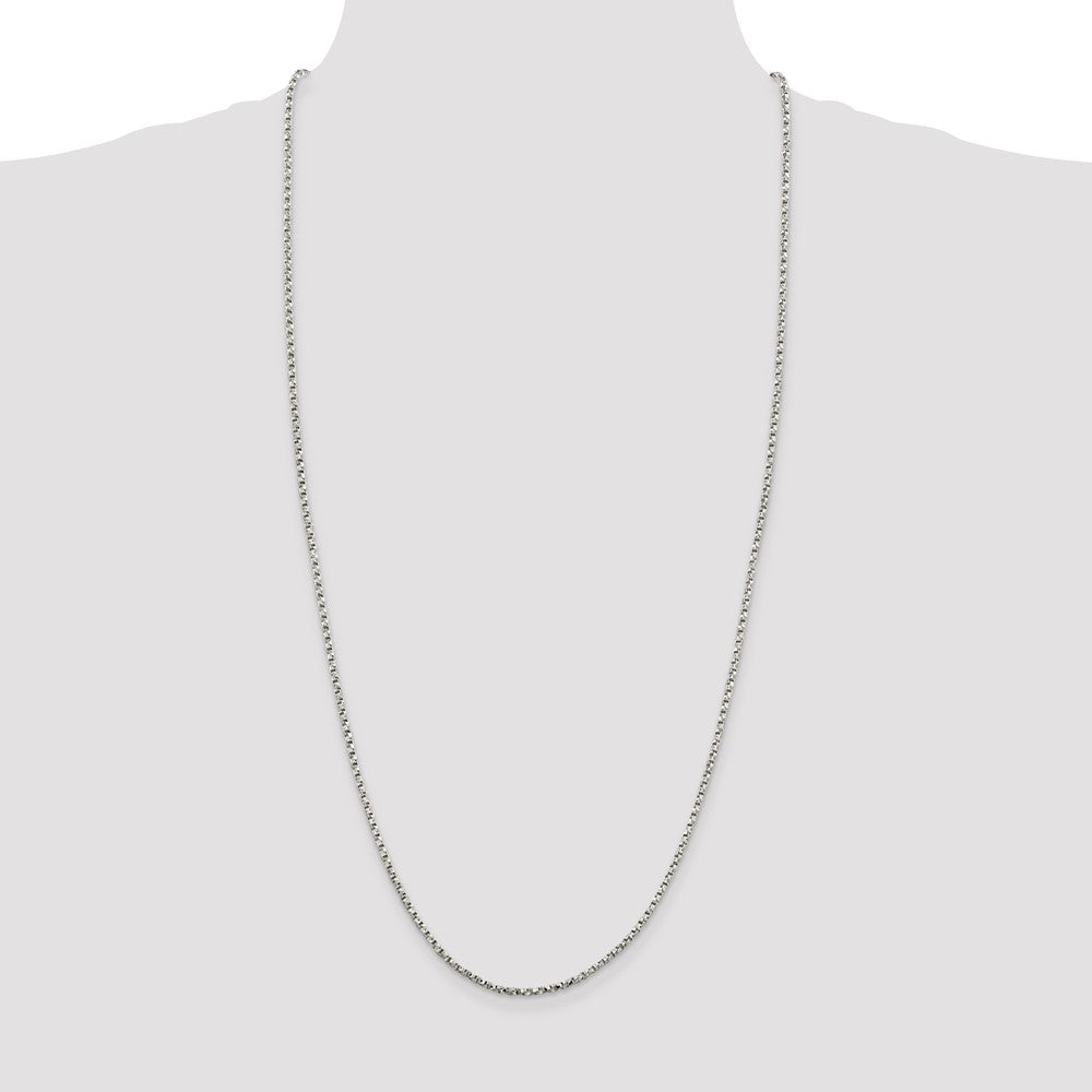 Sterling Silver 2.25mm Twisted Box Chain