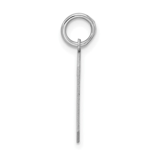 Sterling Silver/Gold-plated Satin Number 6 Charm