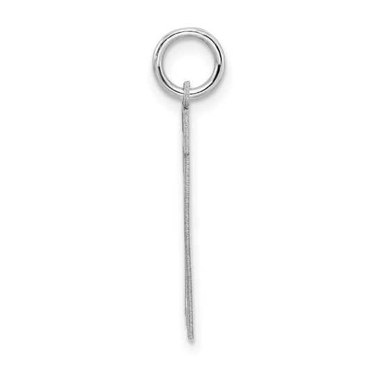 Sterling Silver/Rhodium-plated Satin Number 11 Charm