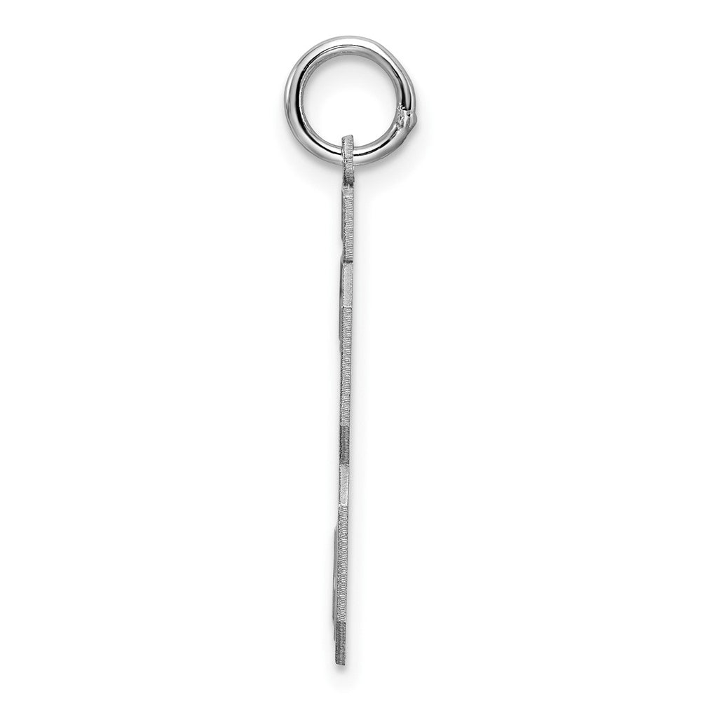 Sterling Silver/Rhodium-plated Satin Number 33 Charm