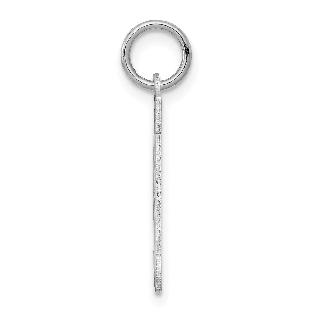Sterling Silver/Rhodium-plated Satin Number 51 Charm