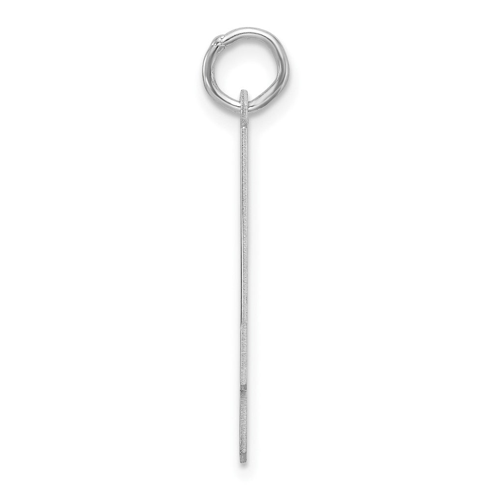 Sterling Silver/Rhodium-plated Polished Number 4 Charm