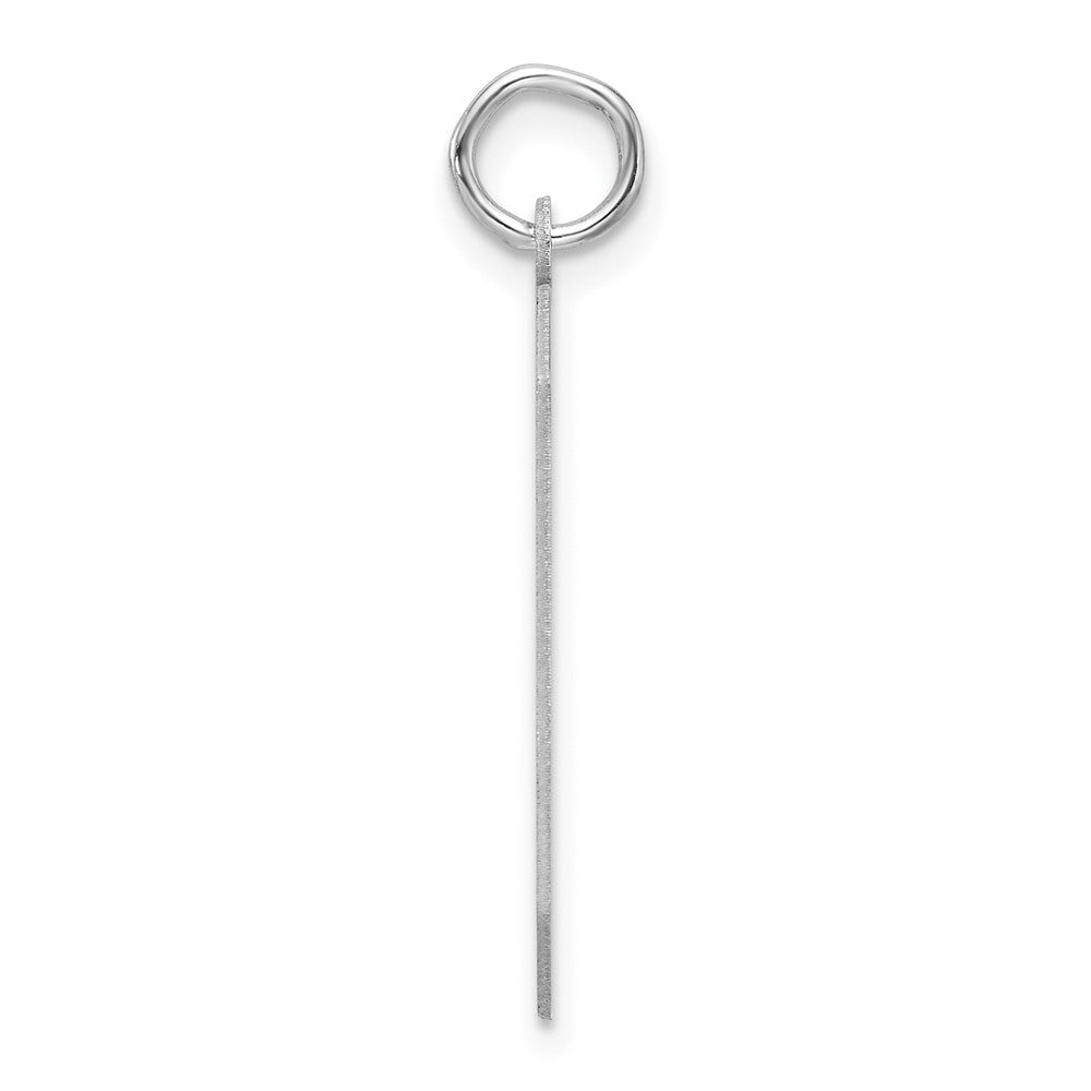 Sterling Silver/Rhodium-plated Polished Number 6 Charm