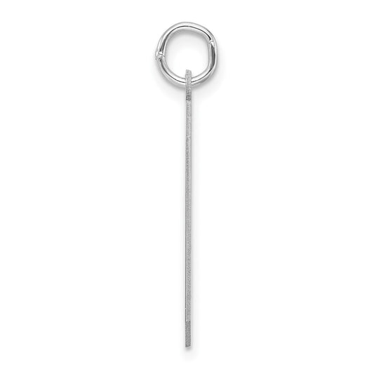 Sterling Silver/Rhodium-plated Polished Number 9 Charm