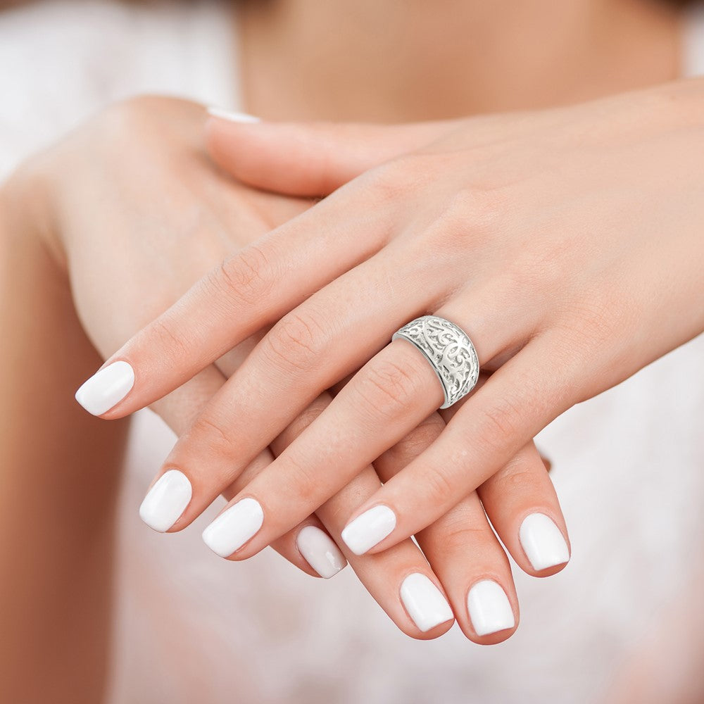 Sterling Silver Swirl Design Ring