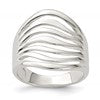 Sterling Silver Polished Wave Ring