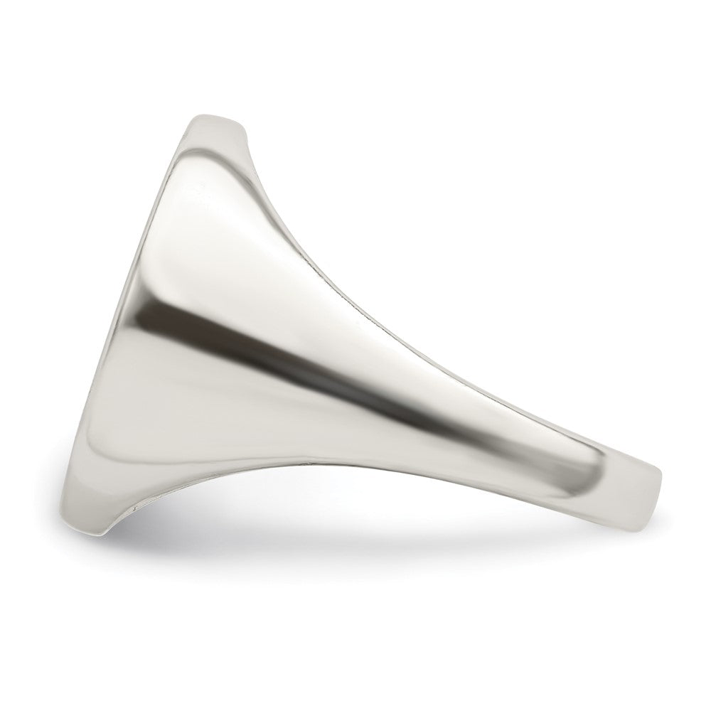 Sterling Silver Rhodium-plated Enameled Cross Ring