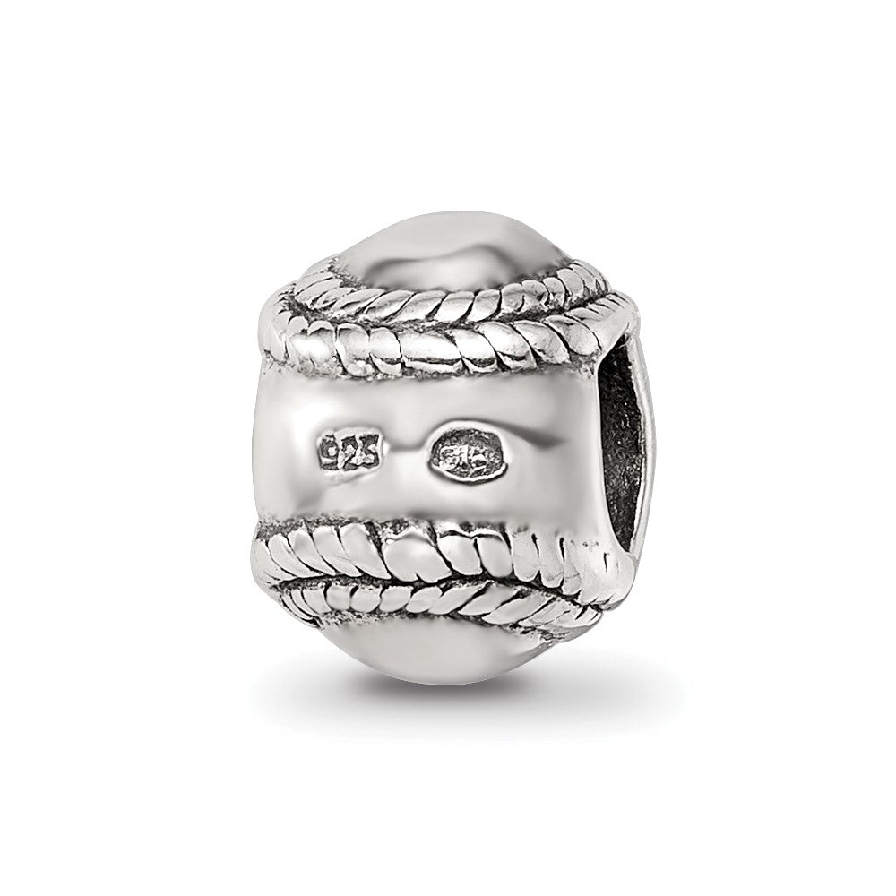 Sterling Silver Reflections Baseball Bead
