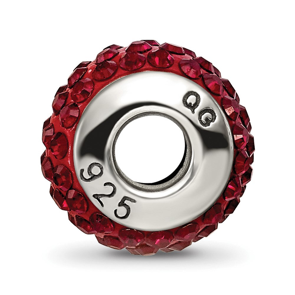 Sterling Silver Reflections January Full Red Preciosa Crystal Bead