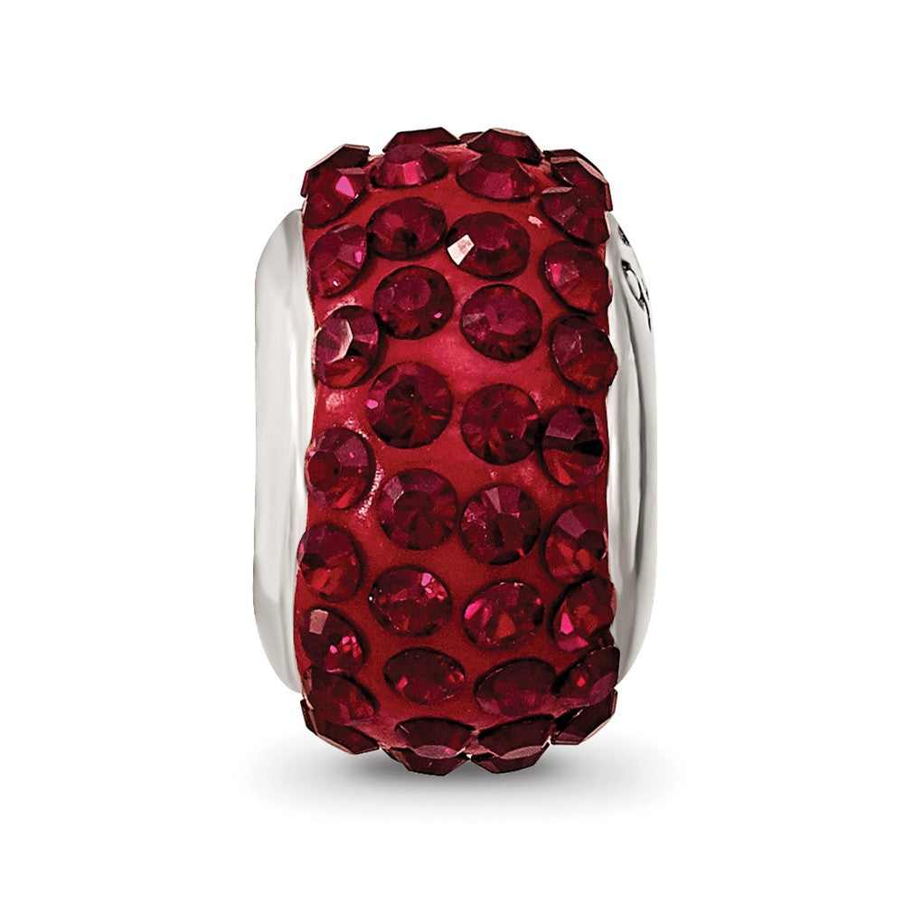 Sterling Silver Reflections January Full Red Preciosa Crystal Bead