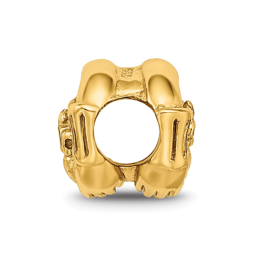 Sterling Silver Gold-plated Reflections Claddagh Bead