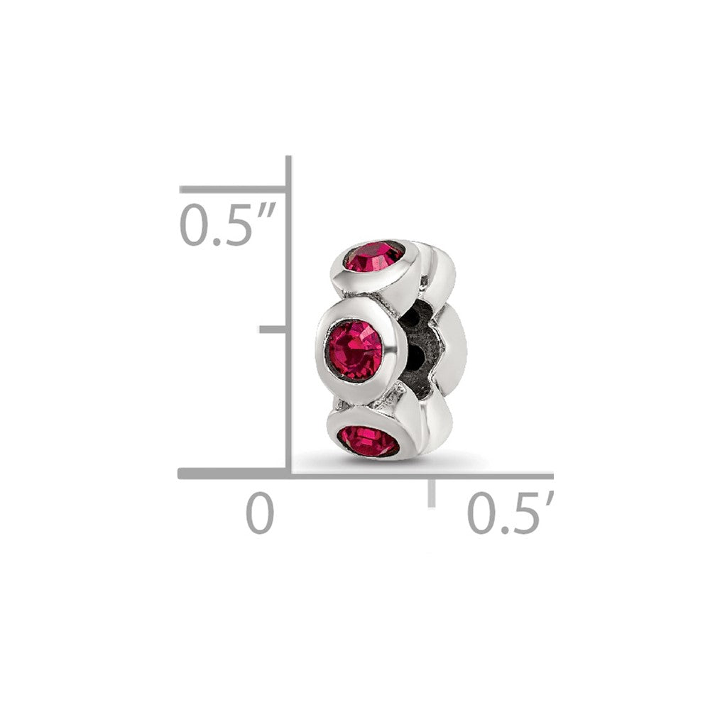 Sterling Silver Reflections July Preciosa Crystal Birthstone Bead
