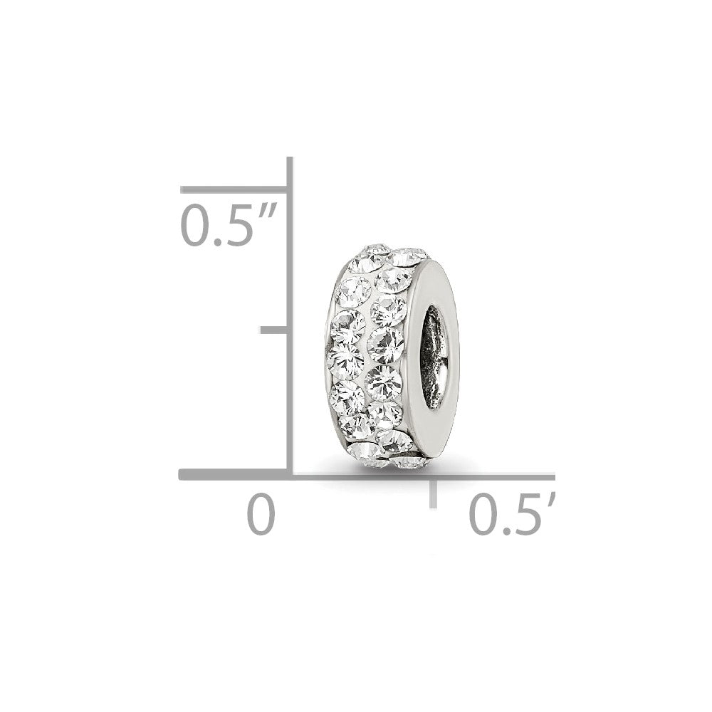 Sterling Silver Reflections April Double Row Preciosa Crystal Bead