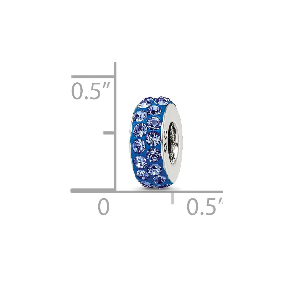 Sterling Silver Reflections Sept Double Row Preciosa Crystal Bead
