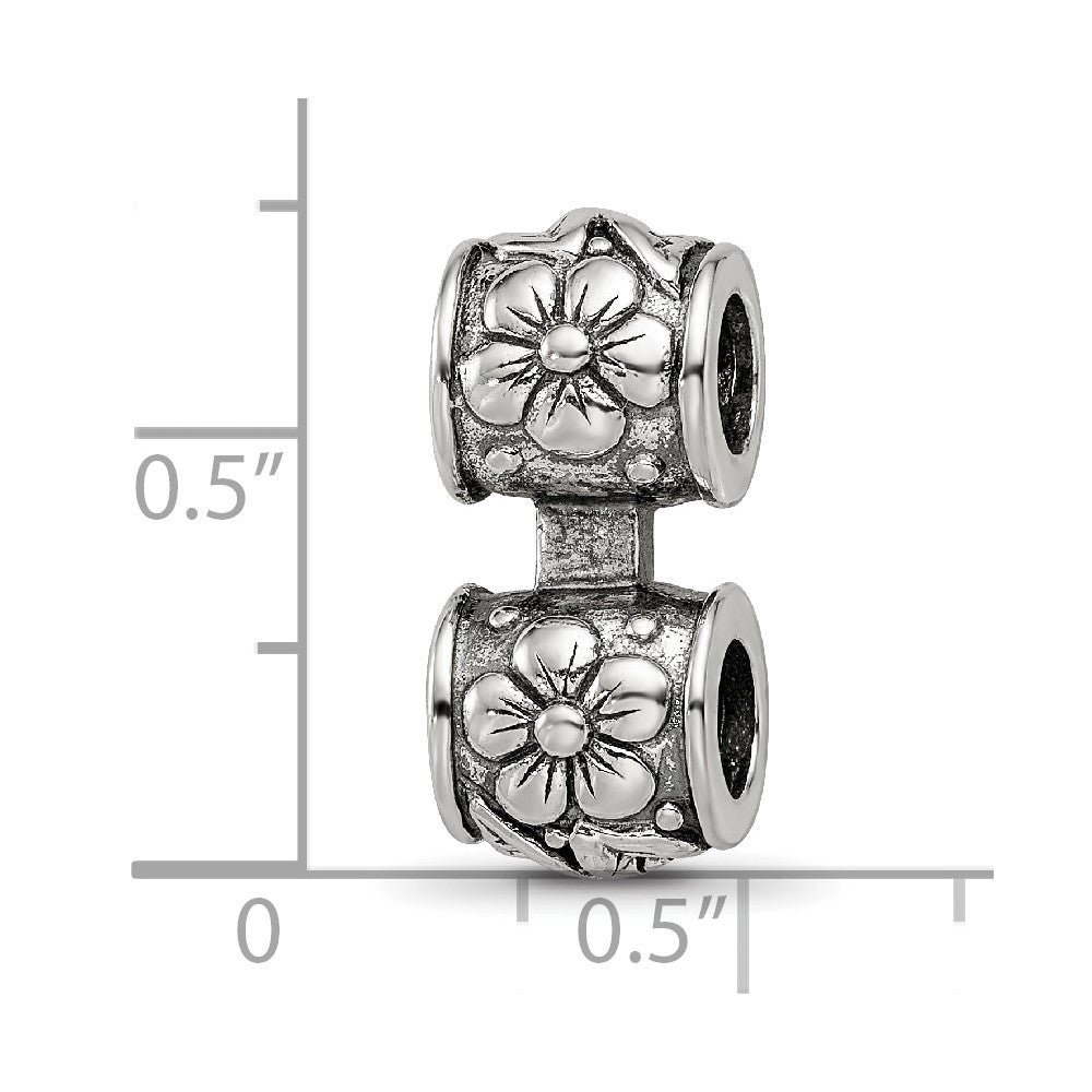 Sterling Silver Reflections Floral Connector Bead
