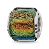 Sterling Silver Reflections Rainbow Dichroic Glass Bead