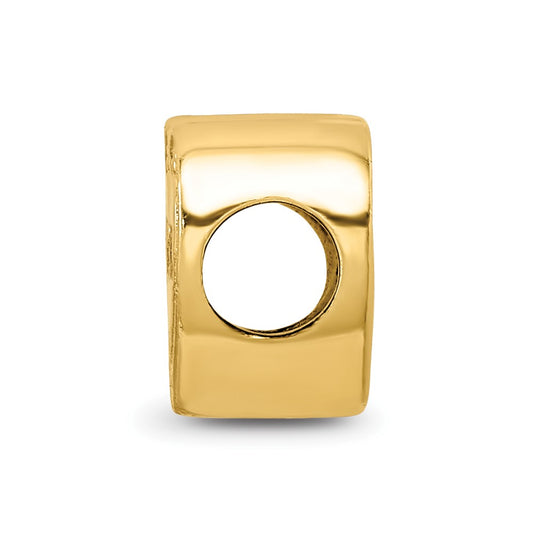 Sterling Silver Gold-plated Reflections Mom Heart Bead