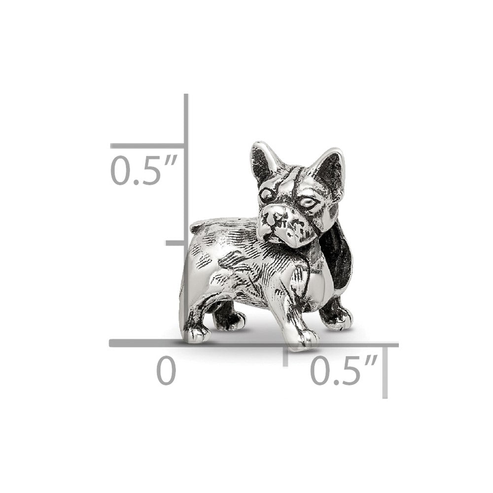 Sterling Silver Reflections Boston Terrier Bead