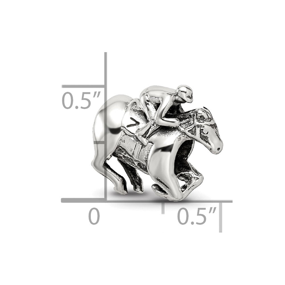Sterling Silver Reflections Race Horse Bead