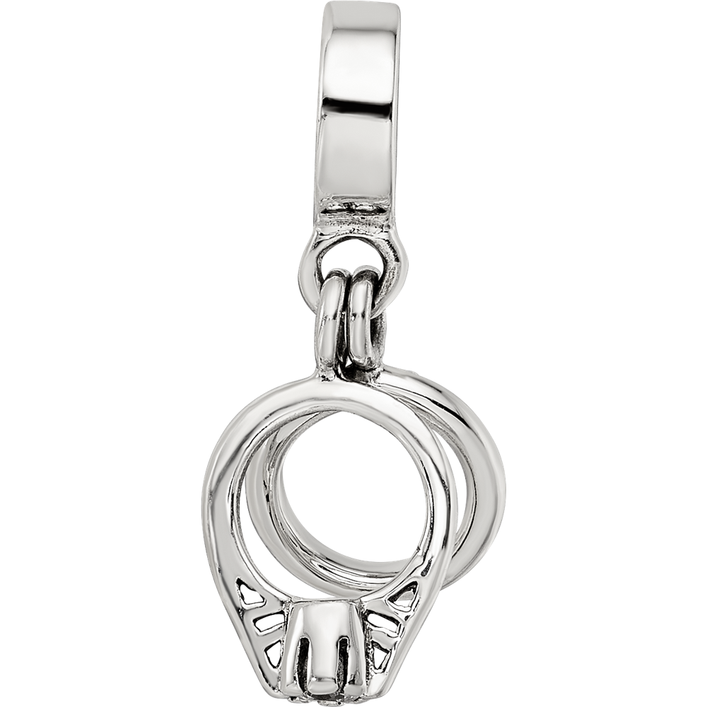 Sterling Silver Reflections CZ Bridal Rings Dangle Bead