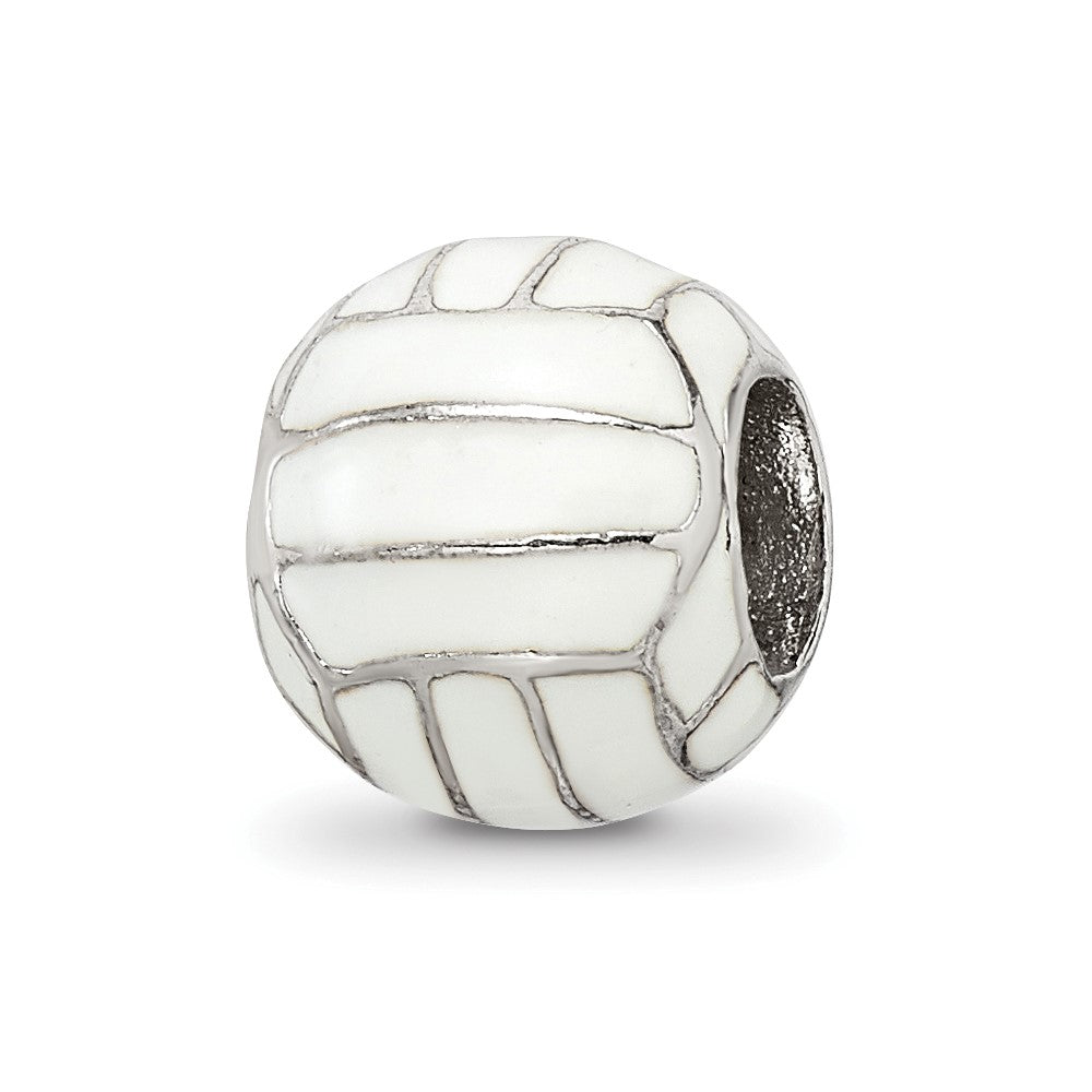 Sterling Silver Reflections Enameled Volleyball Bead