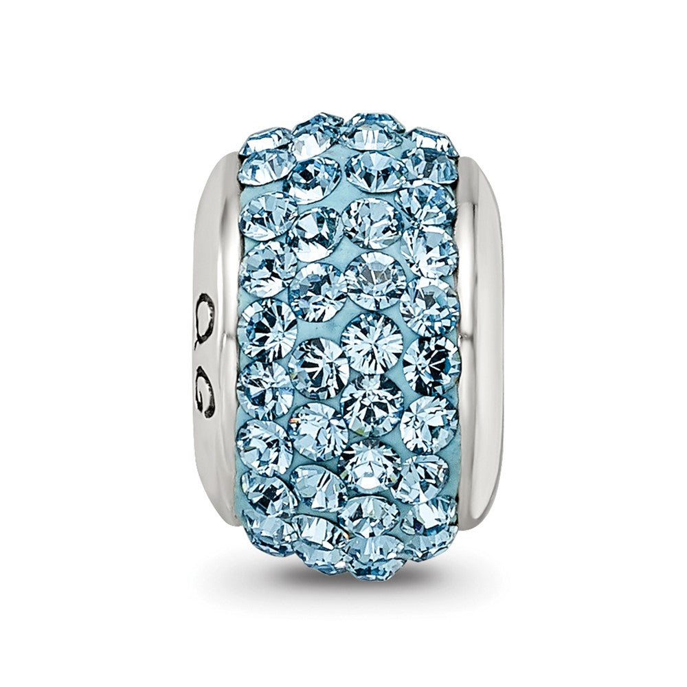 Sterling Silver Reflections Sky Blue Full Preciosa Crystal Bead
