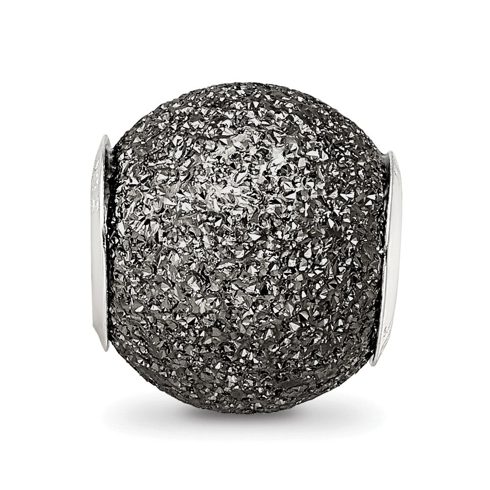 Sterling Silver Reflections Grey Laser Cut Bead