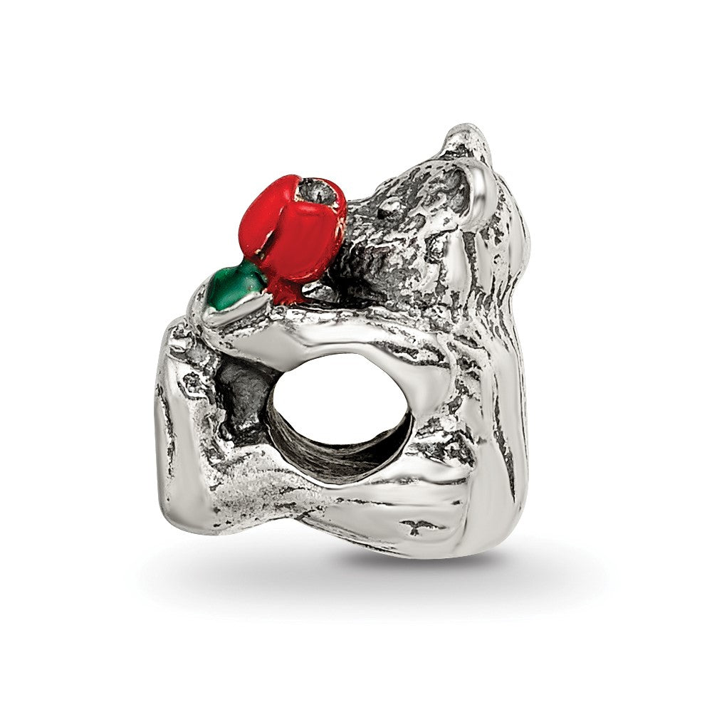 Sterling Silver Reflections Kids Bear with Enameled Flower Bead