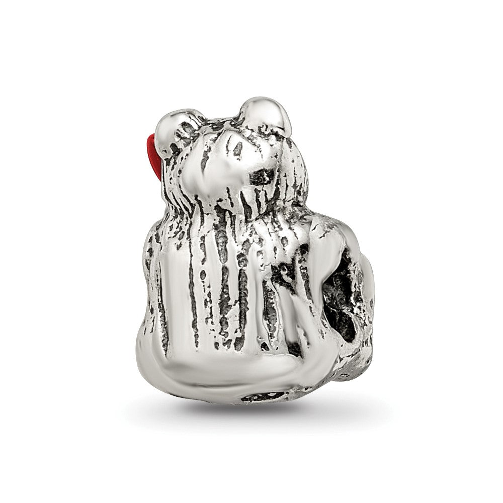 Sterling Silver Reflections Kids Bear with Enameled Flower Bead