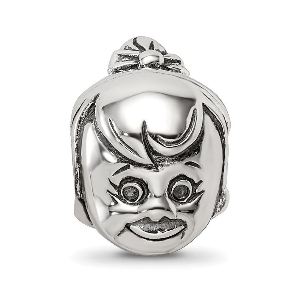 Sterling Silver Reflections Little Girl's Head Bead