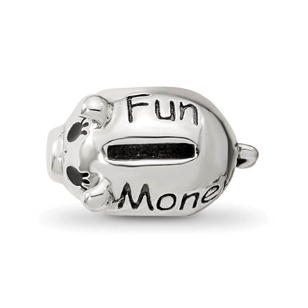 Sterling Silver Reflections Fun Money Piggy Bank Bead