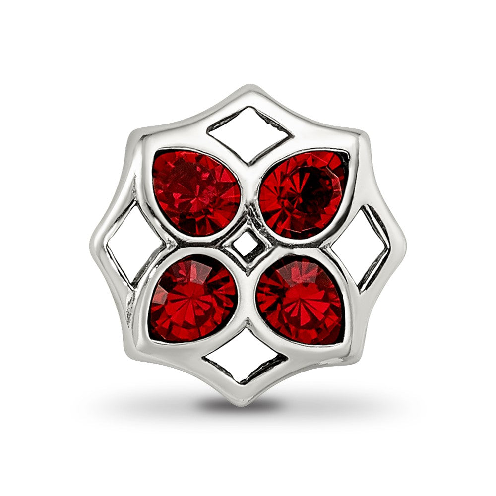 Sterling Silver Reflections Latticewith Crystals Flower Bead